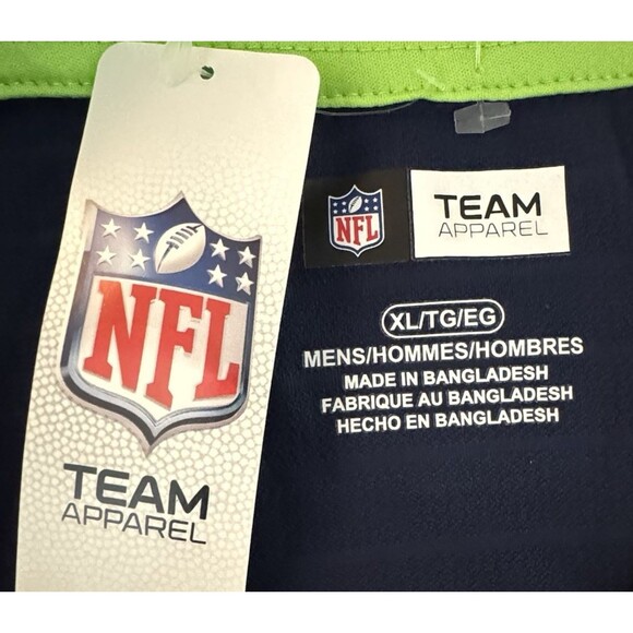 Seattle Seahawks Mens X-Large Pullover Blue Polo Golf Shirt NFL Team Apparel New - Picture 9 of 9